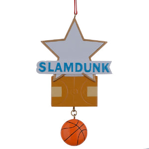 Personalized Christmas Sport Ornament Basketball Yard