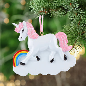 Personalized Christmas Ornament Unicorn