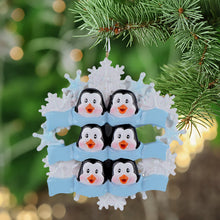 Load image into Gallery viewer, Personalized Christmas Gift for Family Penguin with Snowflake Family
