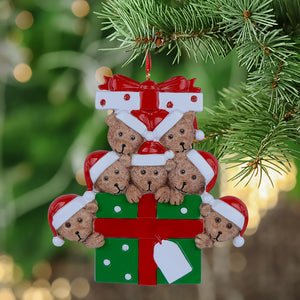 Personalized Holiday Decoration Ornament Bear Gift Family