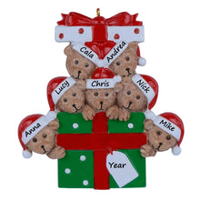 Load image into Gallery viewer, Personalized Christmas Ornaments 2024 Bear Gift Family 7
