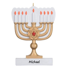 Load image into Gallery viewer, Personalized Christmas Gift Family Unity Menorah Handcrafted Christmas Decor
