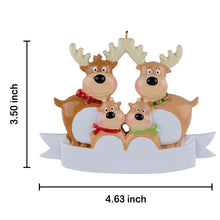 Load image into Gallery viewer, Personalized Christmas Gift for Family Reindeer Family 4
