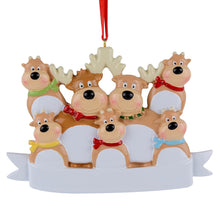 Load image into Gallery viewer, Christmas Personalized Ornament Reindeer Family
