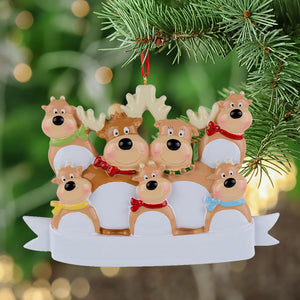 Personalized Ornament Christmas Gift Reindeer Family