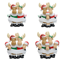 Load image into Gallery viewer, Personalized Christmas Decoration Ornament Holiday Gift Moose Family
