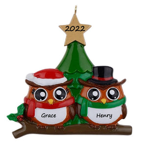 Christmas Gift Personalized Christmas Tree Decor Ornament Owl Family 2
