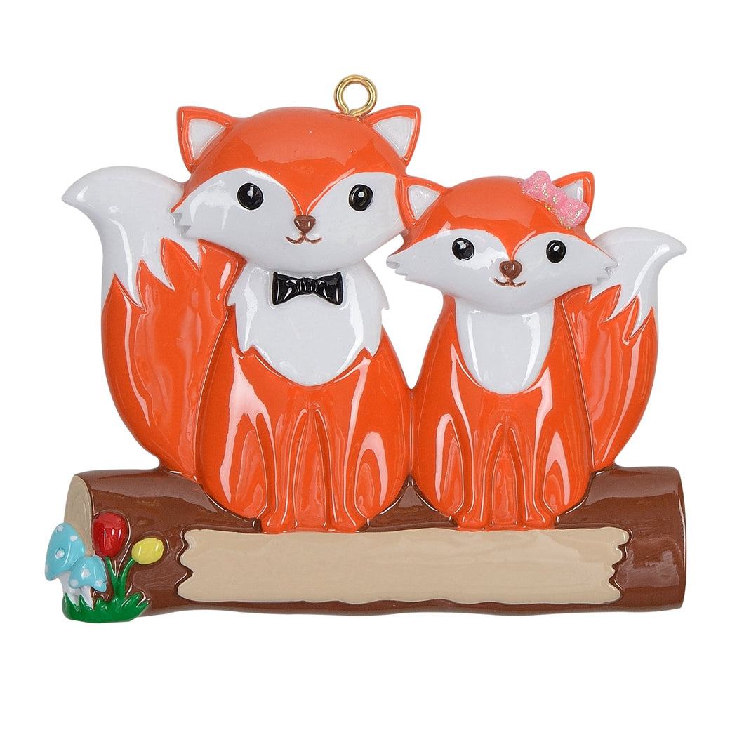 Customize Gift Christmas Family Ornament Fox Family