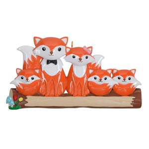 Customize Gift Christmas Family Ornament Fox Family