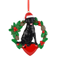 Load image into Gallery viewer, Personalized Christmas Ornament Pet  Dog Labrador BK/Cream
