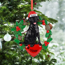 Load image into Gallery viewer, Personalized Christmas Gift Pet Ornament Dog Labrador BK/Cream
