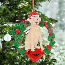 Load image into Gallery viewer, Personalized Christmas Gift Pet Ornament Dog Labrador BK/Cream
