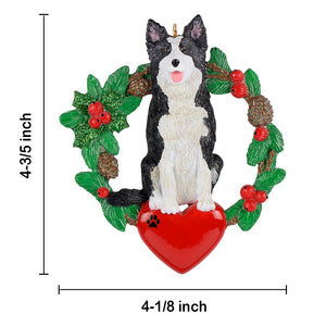 Personalized Gift Christmas Ornament for Pet Doggy Border Collie