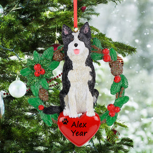 Personalized Gift Christmas Ornament for Pet Doggy Border Collie
