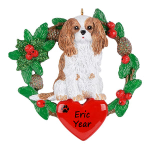 Customize Gift Christmas Pet Ornament King Charles Spaniel