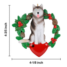 Load image into Gallery viewer, Personalized Christmas Ornament Pet Siberian Husky
