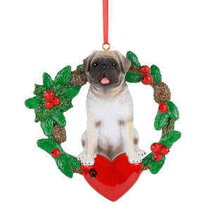 Personalized Christmas Tree Decoration Pet Ornament Dog Pug