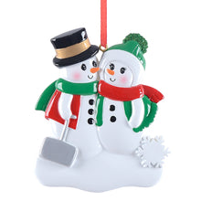 Load image into Gallery viewer, Customize Gift Christmas Ornament Shovel Snowman Family 2
