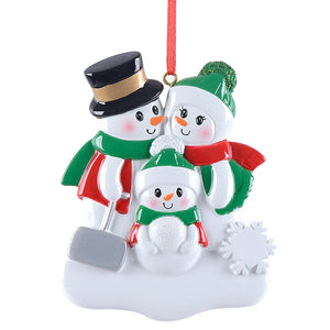 Personalized Christmas Gift for Family 3 Shovel Snowman
