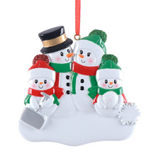 Load image into Gallery viewer, Personalized Gift for Family 4Christmas Ornament Shovel Snowman
