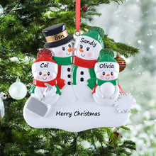 Load image into Gallery viewer, Personalized Gift for Family 4Christmas Ornament Shovel Snowman
