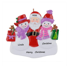 Load image into Gallery viewer, Maxora Personalized Holiday Gift Christmas Decoration Ornament Snow Ladies &amp; Santa

