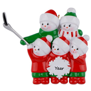 Personalized Christmas Ornament Selfie Snowman Family