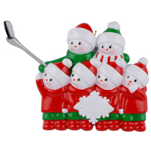 Load image into Gallery viewer, Personalized Christmas Ornament Selfie Snowman Family
