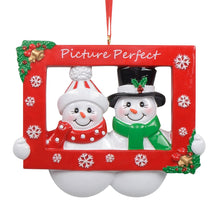 Load image into Gallery viewer, Personalized Christmas Ornament Snowman Couple  Party Prop

