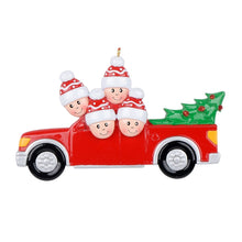 Load image into Gallery viewer, Personalized Christmas Ornament Christmas Tree Pickup Family 4
