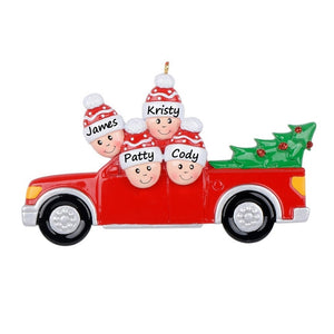 Customize Gift Family 4 Christmas Ornament Christmas Tree Pickup
