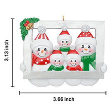 Load image into Gallery viewer, Customized Christmas Family Gift Ornament Snowman Frame Family
