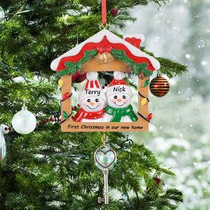 Personalized Gift Christmas Ornament First Christmas in Our New Home Family 2