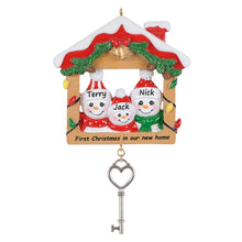 Load image into Gallery viewer, Personalized Ornament Christmas New Home Gift First Christmas in Our New Home Family 3
