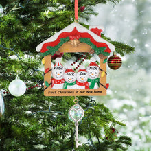 Load image into Gallery viewer, Personalized Ornament First Christmas in Our New Home Family 4
