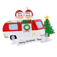 Load image into Gallery viewer, Personalized Gift Christmas Ornament RV Trailer Family 2
