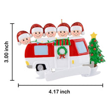 Load image into Gallery viewer, Customized Christmas Ornament RV Trailer Family
