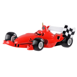 Personalized Ornament Christmas Gift for Kids Race Car Red　