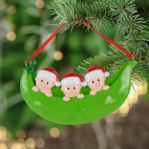 Personalized Christmas Ornament Peapod Family 3