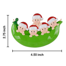 Load image into Gallery viewer, Christmas Ornament Gift for Family Peapod Family 5
