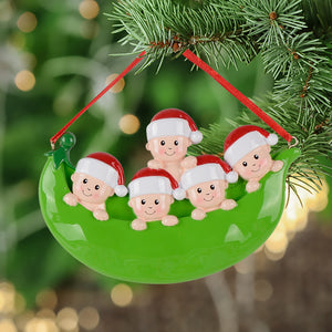 Christmas Ornament Gift for Family Peapod Family 5