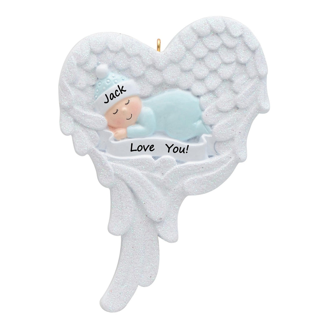 Customize Christmas Memorial Gift Ornament for Baby Boy