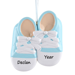 Personalized Christmas Ornament Baby Shoes Girl/Boy