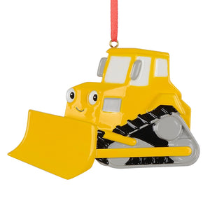 Christmas Ornament Personalized Ornament Gift for Kids Bulldozer