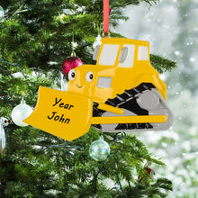 Load image into Gallery viewer, Christmas Ornament Personalized Ornament Gift for Kids Bulldozer
