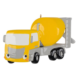 Personalized Construction Cement Truck Ornament Christmas Keepsake for Kids