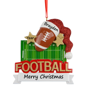 Custom Mr. Football Christmas Tree Ornament Personalized Sports Gift