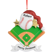 Load image into Gallery viewer, Personalized Ornament Custom Mr. Baseball Christmas Ornament
