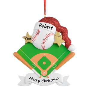 Personalized Ornament Custom Mr. Baseball Christmas Ornament