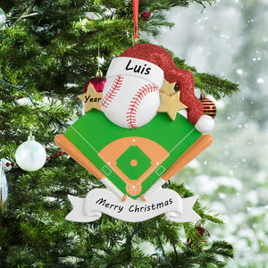 Personalized Ornament Custom Mr. Baseball Christmas Ornament